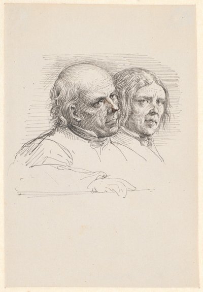 Étude de portrait de deux paysans suédois - Wilhelm Marstrand