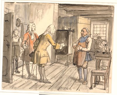 La visite de félicitations des conseillers. (Le fondeur politique) - Wilhelm Marstrand