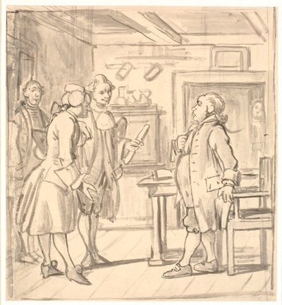 Visite de félicitations des conseillers. (Le fondeur politique) - Wilhelm Marstrand