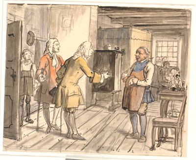 La visite de félicitations des conseillers. (Le fondeur politique) - Wilhelm Marstrand
