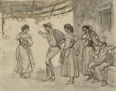 Danse du Saltarello - Wilhelm Marstrand