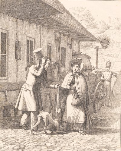 Scène devant un stand de consommation - Wilhelm Marstrand