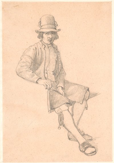 Jeune homme assis de Dalarna - Wilhelm Marstrand