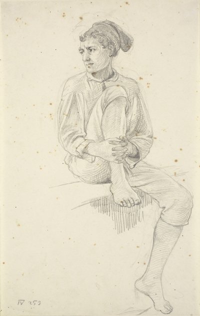 Jeune pêcheur assis - Wilhelm Marstrand