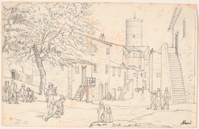 La Place à Nemi - Wilhelm Marstrand