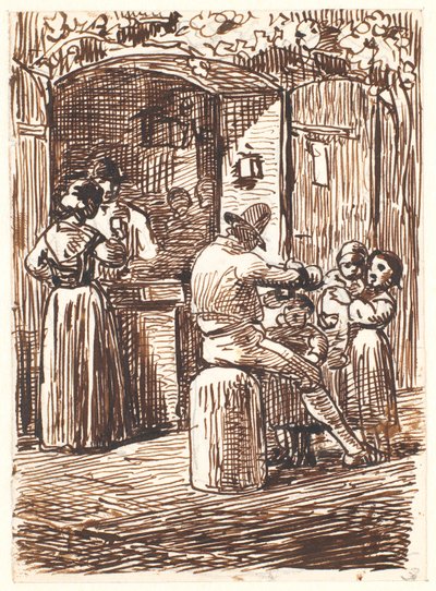Devant un débit de vin en Italie - Wilhelm Marstrand