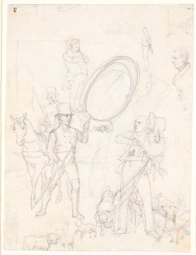 Esquisse pour la peinture "Scène de rue pendant les jours de canicule" - Wilhelm Marstrand