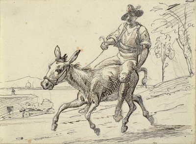 Jeune homme chevauchant un âne - Wilhelm Marstrand