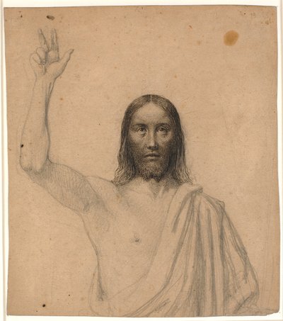 Christ bénissant. Demi-figure de face - Wilhelm Marstrand