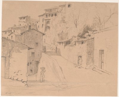 Via Piave avec La Porta Su à Olevano Romano - Wilhelm Marstrand