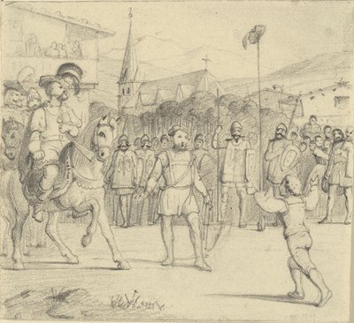 Guillaume Tell a tiré une pomme de la tête de son fils - Wilhelm Marstrand