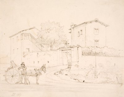 Chariot à âne devant Porta del Popolo - Wilhelm Marstrand