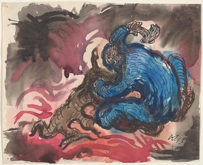 Bûcheron (recto) - Wilhelm Morgner