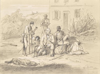 Trois officiers après la bataille de Solférino - Wilhelm Richter