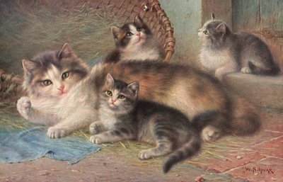 Carte postale de chat - Wilhelm Schwar
