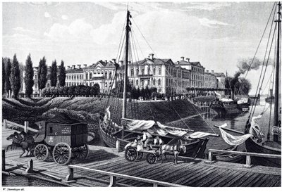 Vue du château de Mitau, vers 1850 - Wilhelm Siegfried Stavenhagen