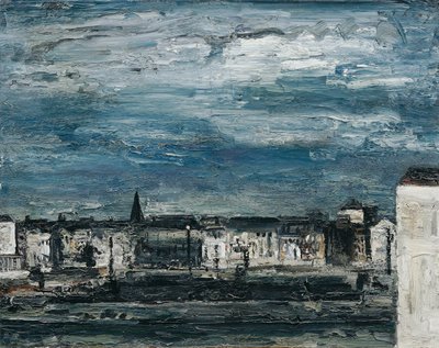 Nuit de lune sur la rive de la Mur à Graz - Wilhelm Thöny