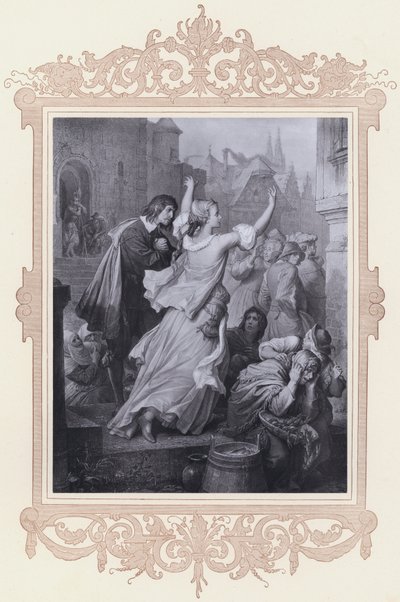 Clarchen, Egmont (lithographie) - Wilhelm von (after) Kaulbach