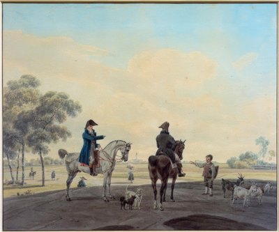 Deux cavaliers devant un paysage - Wilhelm von Kobell