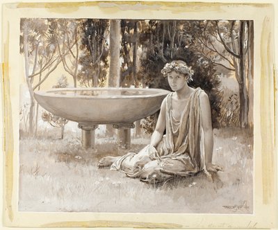 La Nymphe Gardée Souriante sur le Vert - Will Hicock Low