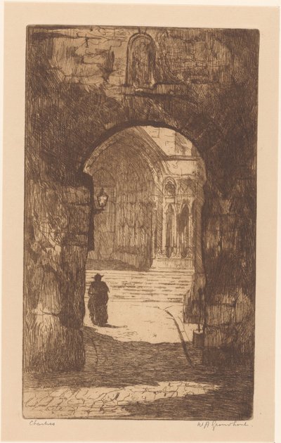 Chartres - Willem Adrianus Grondhout (signed by artist)