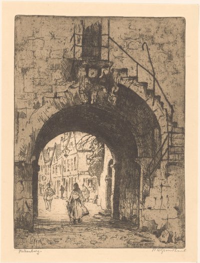 Rothenburg - Willem Adrianus Grondhout (signed by artist)