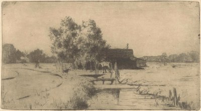 Étable à la Binckhorst à La Haye - Willem Adrianus Grondhout (signed by artist)