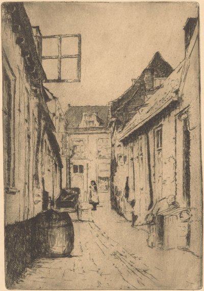Petite rue à Voorburg - Willem Adrianus Grondhout (signed by artist)