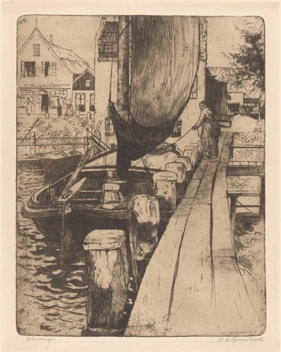 Volendam - Willem Adrianus Grondhout (signed by artist)