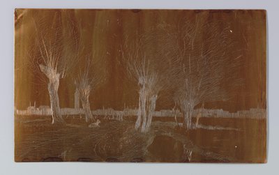 Saules au bord du fossé près de Binckhorstlaan à La Haye - Willem Adrianus Grondhout (signed by artist)