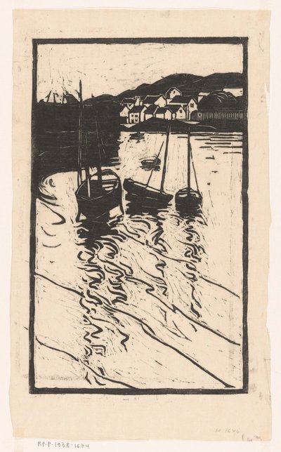 Navires amarrés dans le port de Concarneau - Willem Adrianus Grondhout