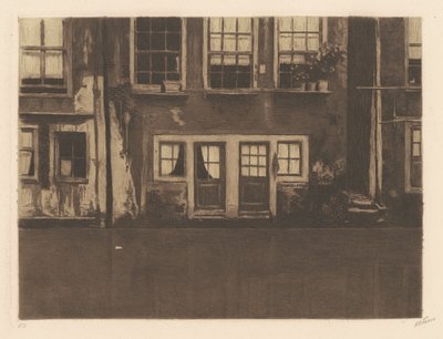 Oudezijds Achterburgwal, deux portes au milieu - Willem Arnold Witsen
