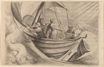 César traversant des mers orageuses - Willem Basse