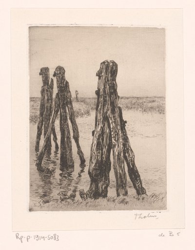 Trois pieux dans l