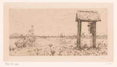 Prairies à la Kaag, avec boîte aux lettres - Willem Bastiaan Tholen (signed by artist)