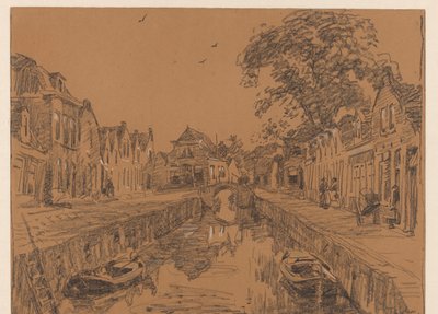 Canal avec vieilles maisons - Willem Bastiaan Tholen