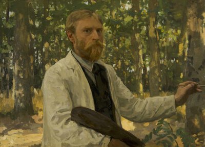 Autoportrait dans un paysage boisé, 1895 - Willem Bastiaan Tholen