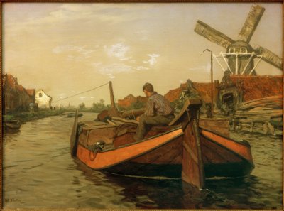 Chaland dans le canal - Willem Bastiaan Tholen