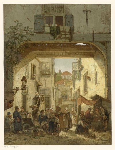 Porte de ferme dans le quartier juif de La Haye - Willem Bernardus IJzerdraat