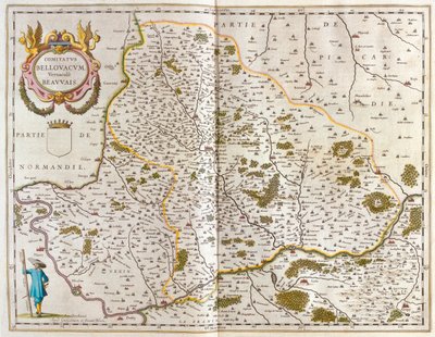 Beauvais, dans "Theatrum Orbis Terrarum, sive Atlas Novus" de Willem Blaeu, Amsterdam - Willem Blaeu