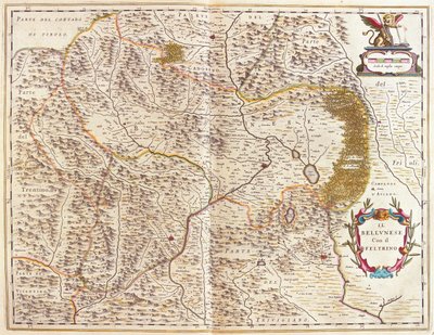 Belluno et Feltre, Italie, dans "Theatrum Orbis Terrarum, sive Atlas Novus" de Willem Blaeu, Amsterdam - Willem Blaeu