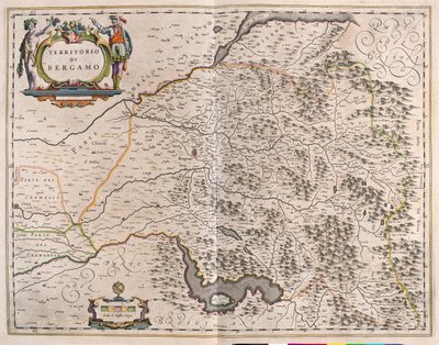 Bergamo, Italt, dans "Theatrum Orbis Terrarum, sive Atlas Novus" de Willem Blaeu, Amsterdam - Willem Blaeu