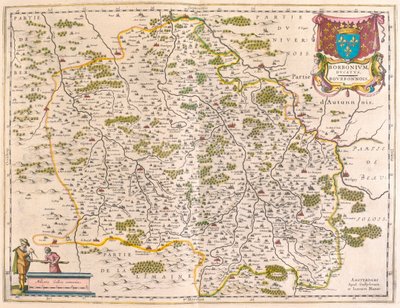 Berri, Nivernois, Borbonnois, dans "Theatrum Orbis Terrarum, sive Atlas Novus" de Willem Blaeu, Amsterdam - Willem Blaeu