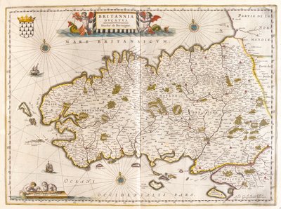 Bretagne, dans "Theatrum Orbis Terrarum, sive Atlas Novus" de Willem Blaeu, Amsterdam - Willem Blaeu