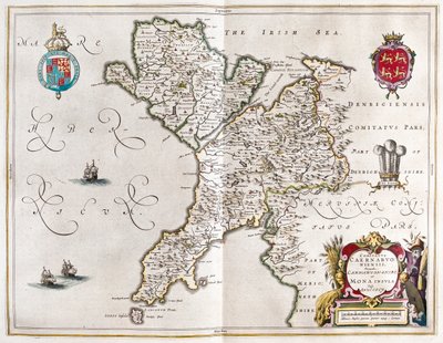 Carnarvonshire et Anglesey, dans "Theatrum Orbis Terrarum, sive Atlas Novus" de Willem Blaeu, Amsterdam - Willem Blaeu