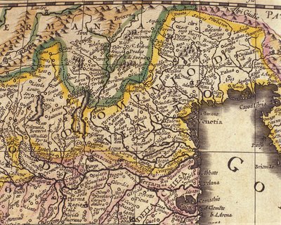 Carte de la région de la Vénétie, Italie. Atlas de William Blaeu - Willem Blaeu