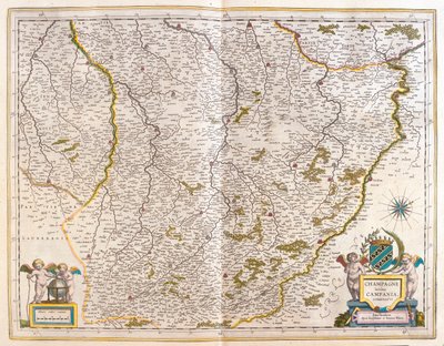 Champagne, dans "Theatrum Orbis Terrarum, sive Atlas Novus" de Willem Blaeu, Amsterdam - Willem Blaeu