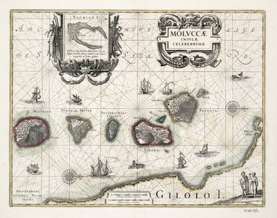 Carte des Moluques, Indonésie - Willem Blaeu