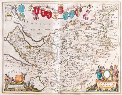 Chester, dans "Theatrum Orbis Terrarum, sive Atlas Novus" de Willem Blaeu, Amsterdam - Willem Blaeu