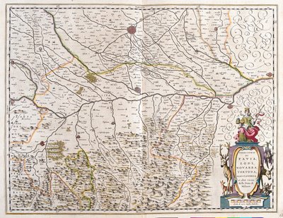 Villes de : Pavie, Lodi, Novara, Tortona, Italie "Theatrum Orbis Terrarum, sive Atlas Novus" de Willem Blaeu, Amsterdam - Willem Blaeu